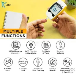 K-Life Glucolab Automatic White Blood Glucose Testing Machine with 100 Strips image 3