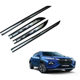 SureStrive 4 Pcs Black &a; Silver Side Door Car Beading Set for Maruti Suzuki FronX All Model-11