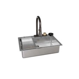 IRIS Waterfall 24x18 inch Stainless Steel 304 Chrome Finish Kitchen Sink-image-29
