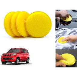 Auto Pearl Polyurethane Beige Washing &a; Waxing Polish Foam Sponge for TUV 300 (Pack of 4)-picture-31