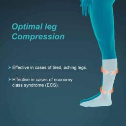 Tynor I67AAZ Polyamide Class-II Beige High Knee Medical Compression Stocking, Size: S image 2