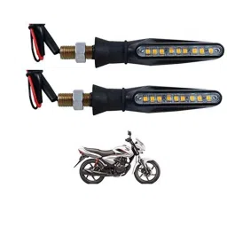 Kozdiko 4 Pcs Plastic Front &a; Rear Side Sleek Yellow Bike Indicator Set for Honda CB Shine-picture-45