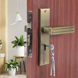 Saze Altroz 8 inch Stainless Steel Antique Matt Finish Silver Key Plate Mortise Door Lock Pull Handle Set-image-46