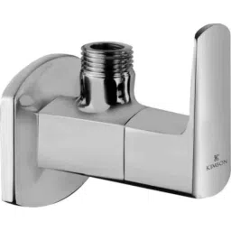 Kimson Cubix Prime 1/2 inch BSP Brass Silver Chrome Plated Angle Cock Faucet, KCP-3703-37