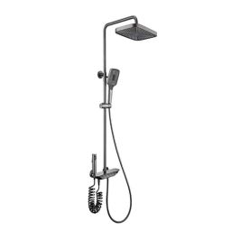 IRIS Brass Brushed Finish Thermostatic Shower Set-image-58