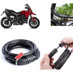 Auto Pearl PVC &a; Plastic Black Combination Cable Lock for Hyperstrada, 551-picture-33