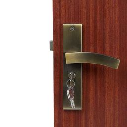 Handle Waala LB-10002 8 inch 60mm Stainless Steel Antique Brass Finish One Side Key Heavy Duty Mortise Door Lock Set-image-94