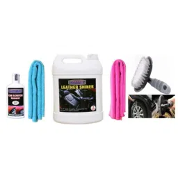Indopower Ff1055 Leather Shiner, 2 Pcs Car Cloth, Scratch Remover , All Tyre Cleaning Brush Kit, AHh1059-image-87