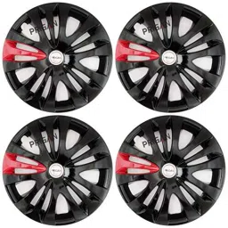 Prigan 4 Pcs 15 inch Polypropylene Black &a; Red Wheel Cover Set for Honda Jazz, Ertiga-T1-Bred-15-Jazz-picture-38