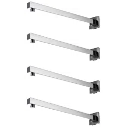 Fastgear 9 inch Steel &a; Brass Chrome Finish Square Showerhead Arm with Wall Flange (Pack of 4)-image-69