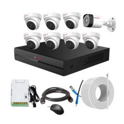 CP Plus 2.4MP Full HD Audio Indoor &a; Outdoor CCTV Combo Kit with 8Ch DVR, 1 Bullet 7 Dome Camera, 8Ch SMPS, 70m Copper Cable &a; Connectors-20