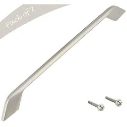 Aquieen 288mm Malleable Satin Wardrobe Cabinet Pull Handle, KL-704-288 (Pack of 2)-picture-44