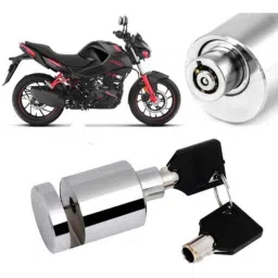 Auto Pearl Stainless Steel Silver Heavy Duty Anti Theft Motorcycle Disc Brake Lock, Lock-161-picture-31