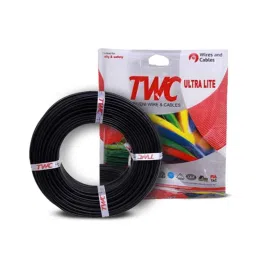 TWC Ultra Lite 1 Sqmm Black FR PVC Insulated High Voltage Industrial Cable, Length: 90 m-image-83