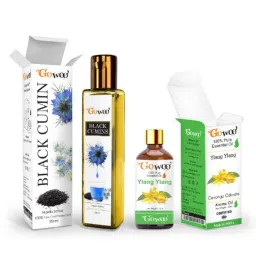 GoWoo 2 Pcs 10ml Natural Ylang Ylang Aroma Oil &a; 100ml Black Cumin Carrier Oil Set, GWOC1328-P49+P168-picture-9