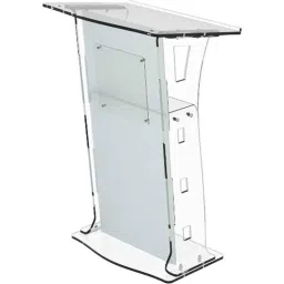 Classic Concepts 24x20 inch Clear Frosted Acrylic Podium Stand for Conference &a; Seminar, CCP062-image-42