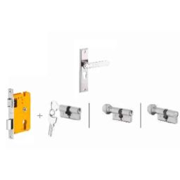 Dorset Deolo HL DEO 8 inch Zinc SC Finish Lock Set with KY Mortise Lever Lock (Pack of 2)-picture-17