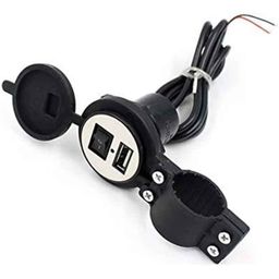 AOW Motorcycle Bike Mobile Phone USB Charger Power Adapter 12v (Waterproof) for TVS Scooty Pep+-34