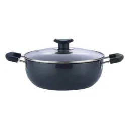 Vinod Black Pearl Plus 4.1 Litre Induction Friendly Deep Kadhai with Lid, IHADK26 (Pack of 5)-image-97