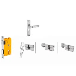 Dorset Cosmo HL CS 8 inch Zinc PT Finish Lock Set with Both 60mm Side Key Cylinder (Pack of 2)-picture-19