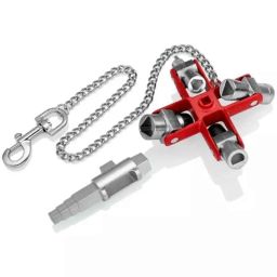 Knipex 00 11 06 V01 Red &a; Silver Universal Mastkey for All Standard Cabinets &a; Shut-off Systems-picture-15