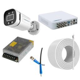 Cybernautt 2.4MP Full Colour HD Indoor &a; Outdoor CCTV Combo Kit with 8Ch DVR, 5 Bullet Camera, 8Ch SMPS, 50m Copper Cable &a; Connectors-37