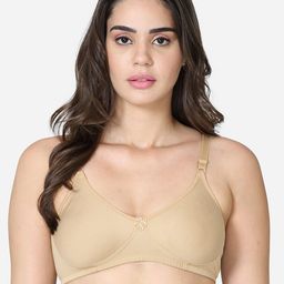 VStar Women Beige Solid Double layered Bra-34