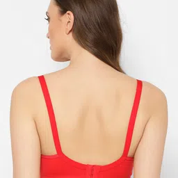 Floret Grey Melange & Red Set Of 2 Lightly Padded Seamless Push-Up Bra image 4