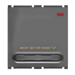 Goldmedal Nixon 32A 2 Module Absolute White Double Pole Main Switch Operated by Key Tag, 102563-18