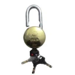 Godrej Nav-Tal Ultra XL+ Brass Padlock with 4 Keys, 5100-image-10