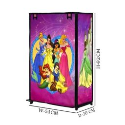 Glowsilk 5 Shelves Metal &a; Non-Woven Pink Modular Shoe Rack with Princess Print-picture-37