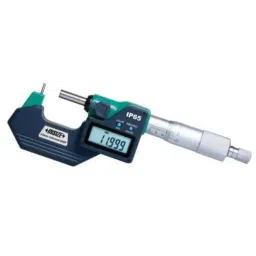 Insize Digital Spherical Anvil Tube Micrometer, Spherical Anvil, Spherical Spindle TIP, Range: 0-25 mm/0-1 inch, 3561-25CA-21