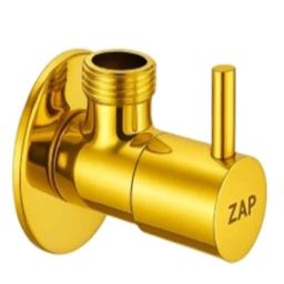 Zap Brass Gold Finish Brass Angle Valve with Wall Flange for Tap, Geyser, Jet Spray &a; Shower-picture-9