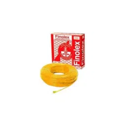 Finolex 0.5 Sqmm 1 Core Yellow Copper FR PVC Insulated Unsheathed Flexible Cable, 14001, Length: 100 m-picture-38