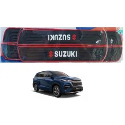 SureStrive 4 Pcs PVC &a; Rubber Black Car Door Sill Plate Set for Maruti Suzuki Invicto All Model-image-80