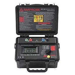 AMPROBE Milli Ohm Meter 1mA to 100mA LCD Piece 8 AA Batteries 2000 100u Ohms to 1 Ohms-25