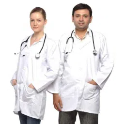 Shakuntla White Cotton Unisex Full Sleeve Apron Lab Coat, Size: XL-45