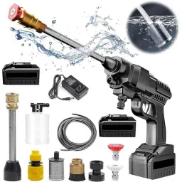 TEXUM TX-BPW1 40bar 240lph Black Portable Battery Pressure Car Washer with Accessories-image-1