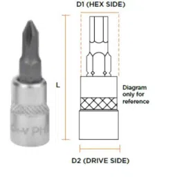 Groz T27 1/4 inch Drive Torx Bit Socket, SKT/1-4/T27/UG-picture-24