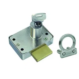 Bonus CB-45 32mm Mild Steel Silver Nickel Finish Cupboard Lock with Security Plate-image-9