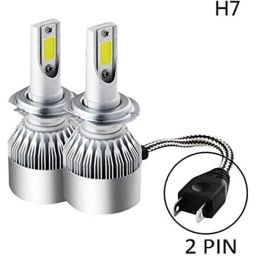 AOW C6 H-7 All in One Compact Design 36W/3800LM LED Headlight Conversion Kit Car High/Low Beam Bulb Driving Lamp 6500K (Pack of 2) for Pulsar 220 CC Dtsi-29