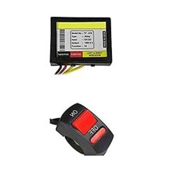 AOW Universal Bike Hazardious Flasher Relay with Switch for All LED/Bulb Indicators f-28-39