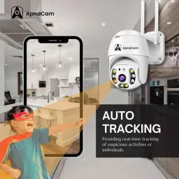ApnaCam 3MP PTZ IP Outdoor Smart WiFi Camera with IP66 Weatherproof, 2 Way Audio, Motion Detect, Alarm &a; 8LEDs &a; IR�s Light image 4