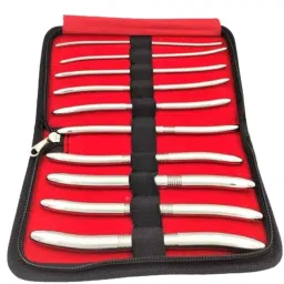 Hegar 10 Pcs 8 inch Stainless Steel Double-Ended Hegar Dilator Set with Pouch, AGS-SHJG-002-image-39