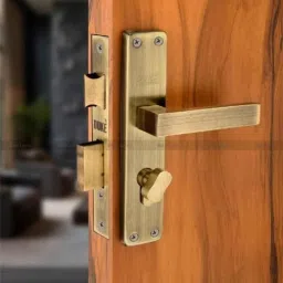 Duke 8 inch 25-40mm Brass Mortise Lock Set with 3 Keys &a; Brass Cylinder, 302+1005BACYOSK-image-89