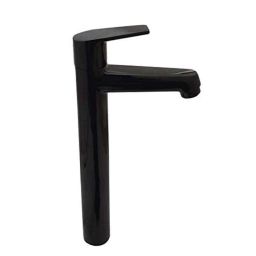 Aquieen Marino Brass Metallic Black Extended Body Tall Pillar Cock Cold Basin Tap-image-30