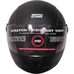 Studds Professional Black Motorbike Helmet with Black Strip, Size (XL, 600 mm)-11