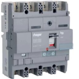Hager 200A 4 Pole h3 Thermal Magnetic Release MCCB, HHB201Z, Breaking Capacity: 25 kA-2