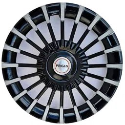 Prigan 4 Pcs 14 inch Polypropylene Silver &a; Black Press Fitting Car Wheel Cover Set for Renault Pulse RXL-picture-40
