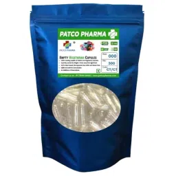 Patco Pharma 1500mg Vegetarian Transparent Empty Capsule for Size 000 Capsule (Pack of 500)-10
